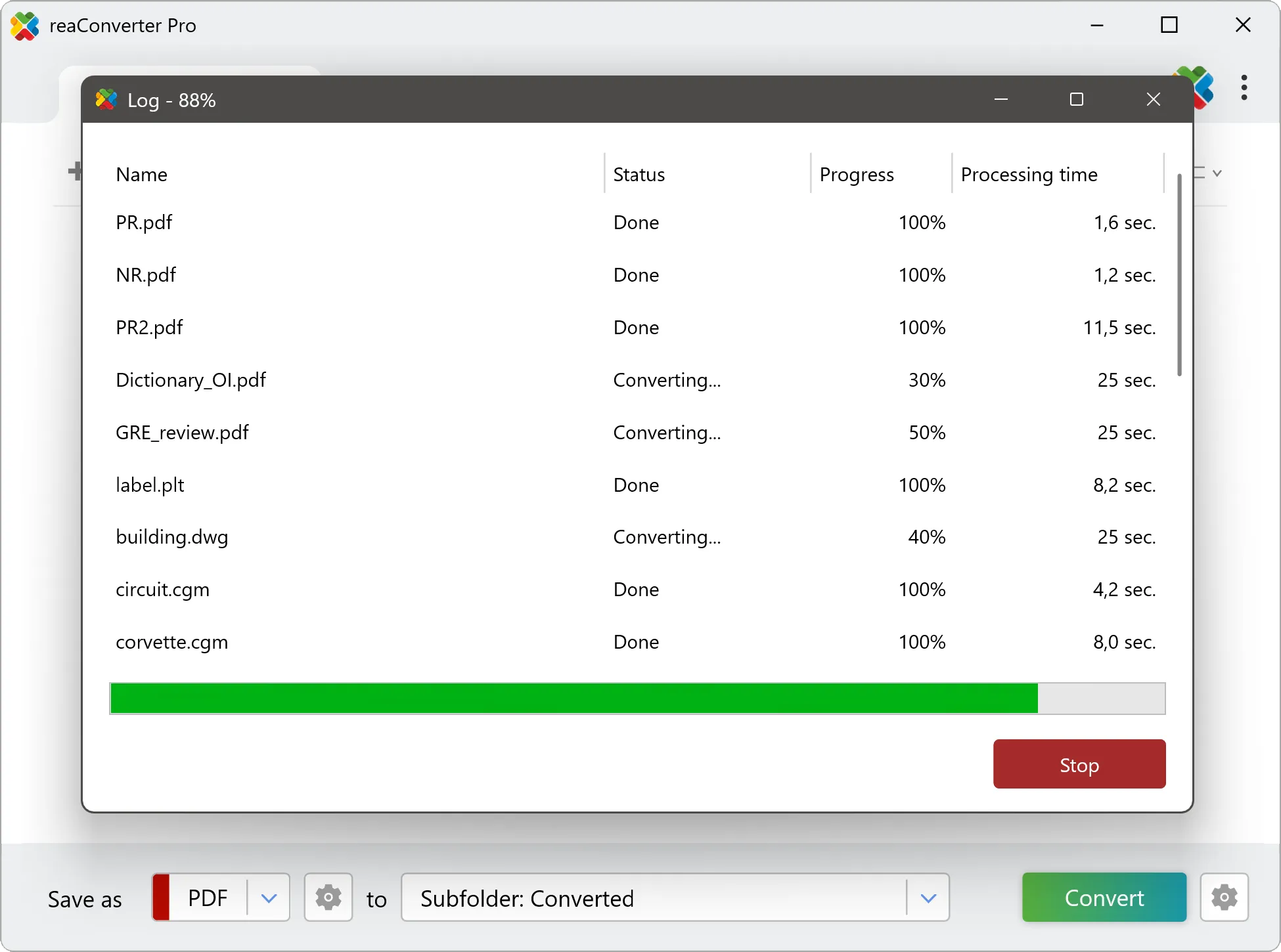 Converting files